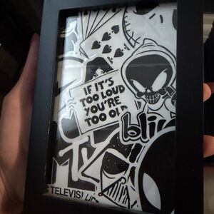 Black and White Graphic Art Print